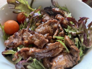 きょうの料理のレシピ・春キャベツと水菜の牛肉ドレッシングサラダ