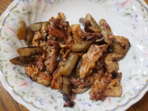 どさんこワイド179のレシピ・ゴボウと豚肉の味噌風味