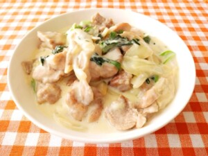 きょうの料理のレシピ・鶏肉ときのこの中華クリーム煮