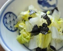あさイチのレシピ・味のり白菜サラダ
