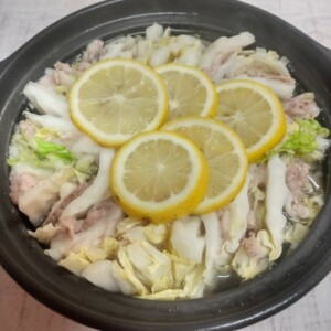 キューピー3分クッキングのレシピ・白菜と豚バラの柚子鍋
