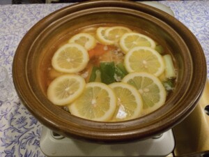 どさんこワイド179のレシピ・鮭とホタテのさっぱり柚子鍋