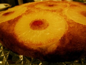 キューピー3分クッキングのレシピ・パイナップルのアップサイドダウンケーキ
