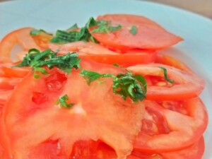 きょうの料理のレシピ・輪切りトマトのバジルたたき