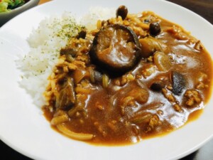 きょうの料理のレシピ・豚肉となすの梅かつおカレー