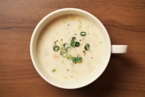 あさイチのレシピ・あさりの豆乳スープ