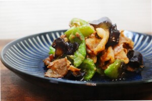 なないろ日和のレシピ・豚バラと季節の野菜のレンチン炒め