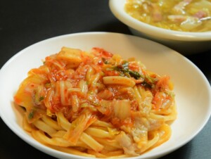 きょうの料理のレシピ・豚キムチ焼きうどん