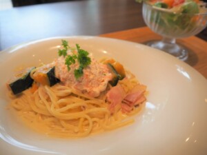 土曜はナニするのレシピ・かぼちゃの豆乳パスタ