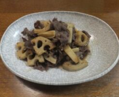 きょうの料理のレシピ・じゃがごぼれんこんと牛肉のオイスター炒め