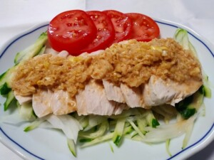 どさんこワイド179のレシピ・蒸し鶏のバンバンジー風