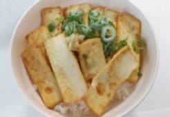 どさんこワイド179のレシピ・厚揚げの照り焼き丼