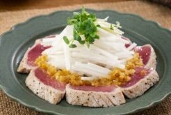 沸騰ワード10のレシピ・マグロのたたき ポン酢オリーブオイル