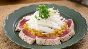 沸騰ワード10のレシピ・マグロのたたき ポン酢オリーブオイル