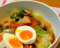 DAIGOも台所のレシピ・半熟卵の和えうどん