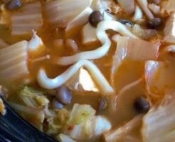 キューピー3分クッキングのレシピ・さば缶キムチうどん