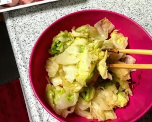 きょうの料理のレシピ・ちぎりキャベツの明太子あえ