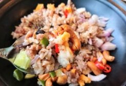 きょうの料理ビギナーズのレシピ・ハムとナッツの混ぜご飯