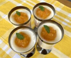 ZIPのレシピ・桃の濃厚牛乳プリン