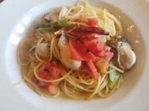 ZIPのレシピ・冷製カキのオイルパスタ
