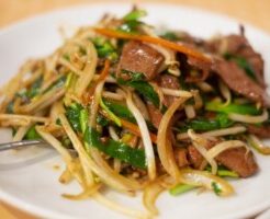 青空レストランのレシピ・かすみ鴨の砂肝とレバーのニラ炒め
