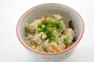 キューピー3分クッキングのレシピ・アスパラと桜えびの炊き込みごはん