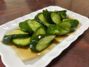 ノンストップのレシピ・冷凍キュウリのポン酢がけ