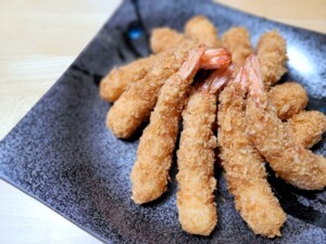 DAIGOも台所のレシピ・えびとサーモンのフライ