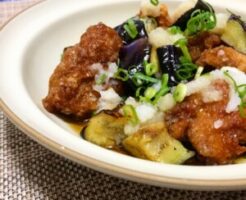 キューピー3分クッキングのレシピ・なすと肉だんごのおろし煮