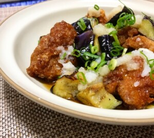 キューピー3分クッキングのレシピ・なすと肉だんごのおろし煮