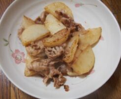 キューピー3分クッキングのレシピ・梅肉だれの豚こま長芋炒め