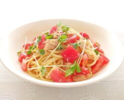 キューピー3分クッキングのレシピ・塩麹トマトの冷製パスタ