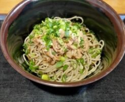 男子ごはんのレシピ・刻み揚げと薬味のあんかけそば