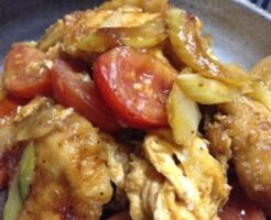 あさイチのレシピ・豚肉トマト卵炒め