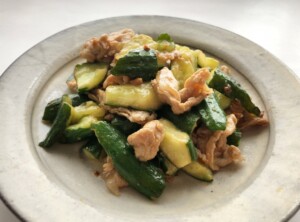 きょうの料理のレシピ・カリカリ豚ときゅうりのピリ辛甘酢