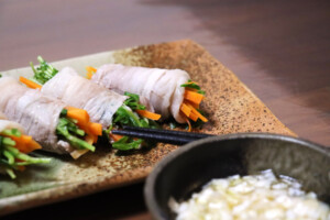 キューピー3分クッキングのレシピ・豆苗の豚肉巻き