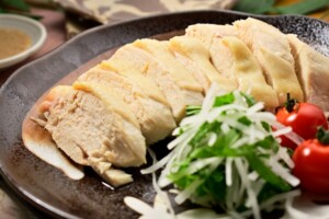 キューピー3分クッキングのレシピ・蒸し鶏の怪味ソース