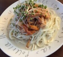 キューピー3分クッキングのレシピ・キムチそぼろ豆乳そうめん