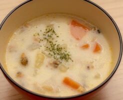 ウワサのお客さまのレシピ・野菜のクラムチャウダー
