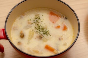 ウワサのお客さまのレシピ・野菜のクラムチャウダー