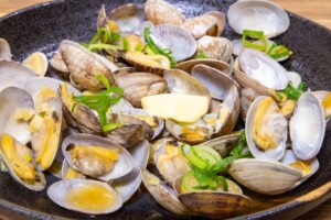 ぽかぽかのレシピ・アサリのガリバタポン酢