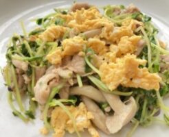 DAIGOも台所のレシピ・豆苗と豚ミンチの炒めもの