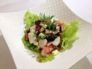キューピー3分クッキングのレシピ・たことキウイのタイ風あえもの