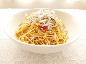 土曜はナニするのレシピ・釜揚げしらすのペペロンチーノ