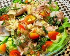 ノンストップのレシピ・夏野菜たっぷり豚しゃぶサラダ