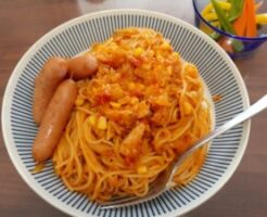 昼めし旅のレシピ・トマトのマヨコーンパスタ