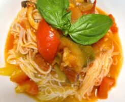 水野真紀の魔法のレストランのレシピ・夏野菜のイタリアンそうめん