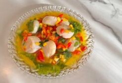 平野レミの早わざレシピ・ホタテのカルパッチョおくら入り