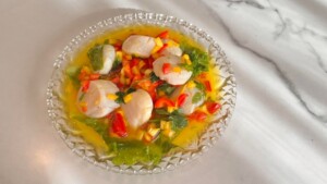平野レミの早わざレシピ・ホタテのカルパッチョおくら入り