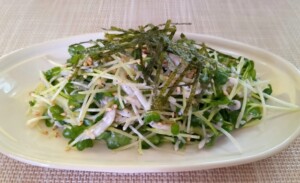 あさイチのレシピ・貝割れ新しょうがしらすあえ